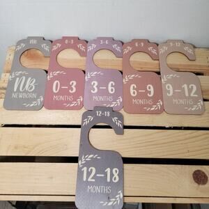 6 Pc Baby Wardrobe Wooden Dividers for Clothing Organizer